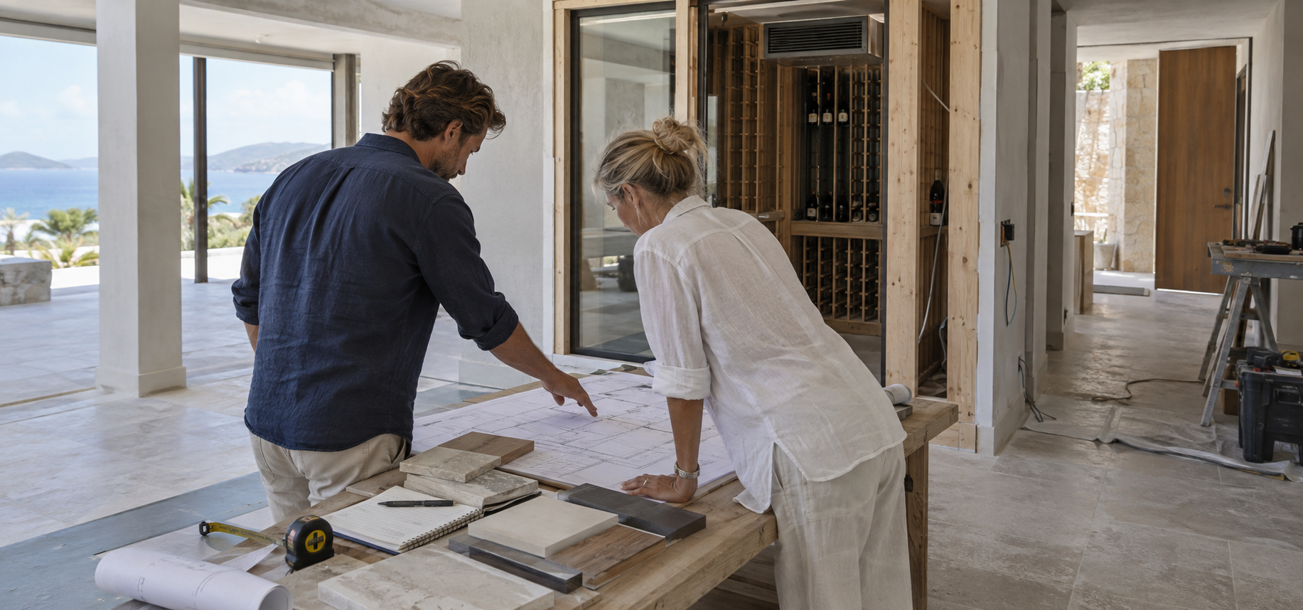 Pre build engineering for all size wine cellar projects. Cooling, drainage, wine cellar consulting, design and building